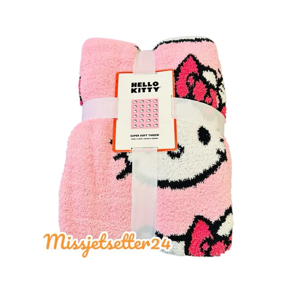 NWT Hello Kitty Pattern Pink Plush 50